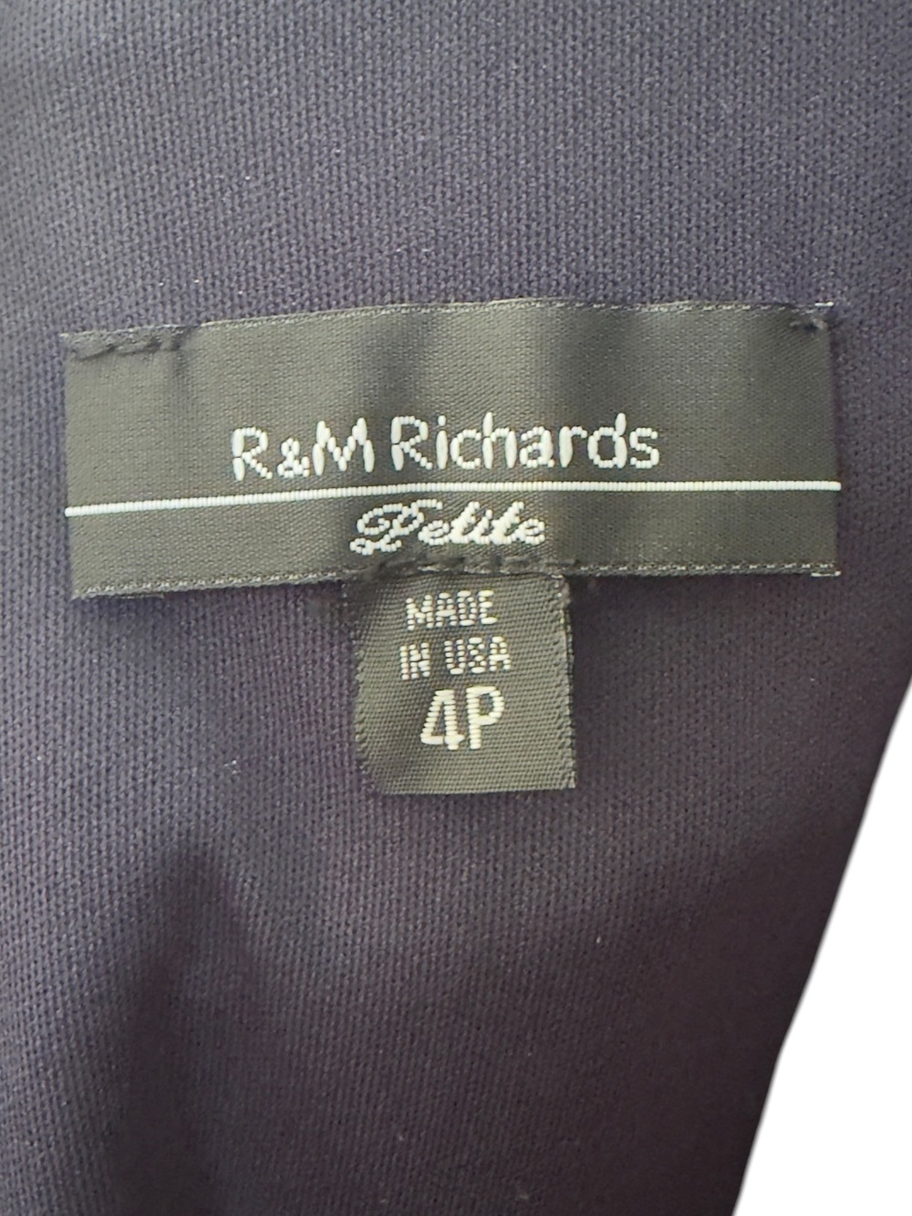 R&M Richards Petite Navy Blue Sequin Formal Gown Evening Dress Size 4P - Picture 8 of 9